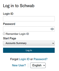 schwab login