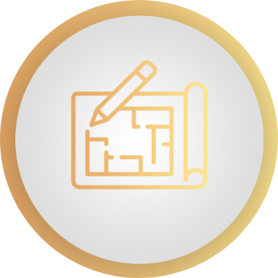 Blueprint and pencil icon representing the Blueprint step